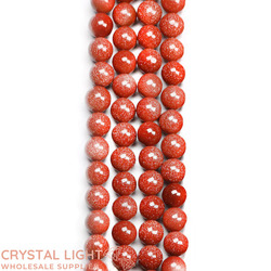 8mm Bead: Goldstone Beads 8mm