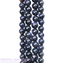 Blue Goldstone Beads 8mm