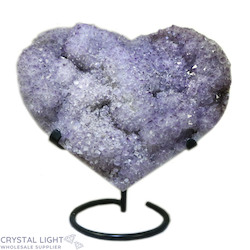 Amethyst Heart on Stand (Large)