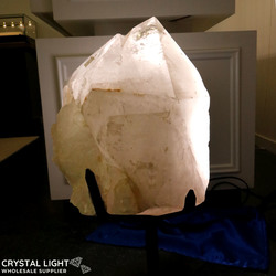 Quartz Twin Point on Stand