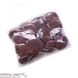 Bulk Polished, Tumbles & Flatstones: Red Wine Jasper Flatstone /1kg Bag