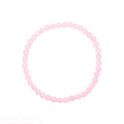 4mm Round Bead Bracelets: Rose Quartz Bracelet 4mm