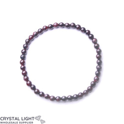 4mm Round Bead Bracelets: Garnet Bracelet 4mm