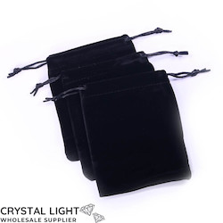 Black Velvet Drawstring Pouch