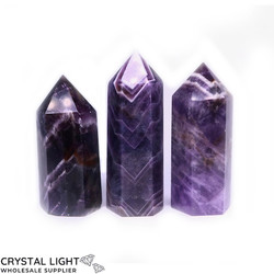 Polished Points By Quantity: Chevron Amethyst Small Point