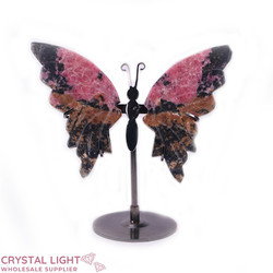 Butterfly on Stand - Rhodonite