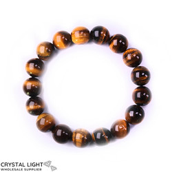 12mm Round Bead Bracelets: Tiger's Eye Bracelet 12mm