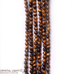 4mm Bead: Tigers Eye Beads 4mm