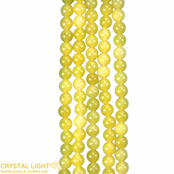 Lemon Serpentine Beads 6mm