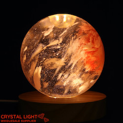 Sphere Lamps: Strawberry Obsidian Sphere on LED Stand