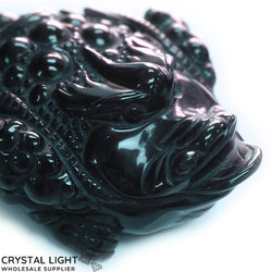 Rainbow Obsidian Money Frog