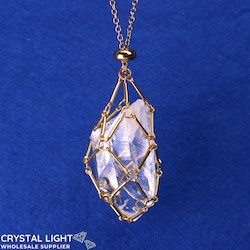 Necklaces: Lemurian Basket Necklace - Gold