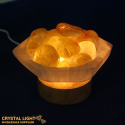 Decor Bowl Lamp - Citrine