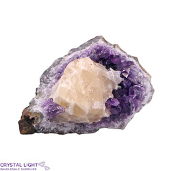 Amethyst Druse with Calcite