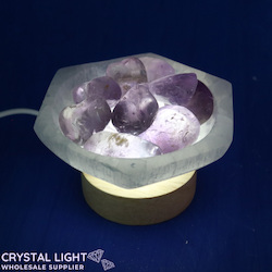 Decor Bowl Lamp - Amethyst