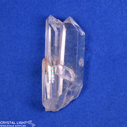 Individual Natural Points: Rutilated Quartz Twin Point