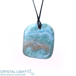 Necklaces: Larimar Flatstone Necklace