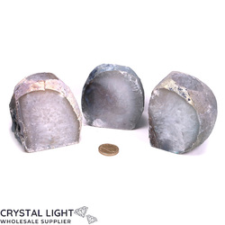 Natural Agate Candle Holder Set (Auction)