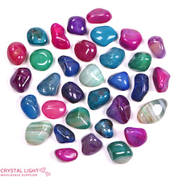 Mixed Dyed Agate Tumble Lot 20-30mm