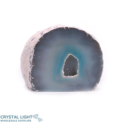 Agate Geodes: Teal Agate Cut Base Geode