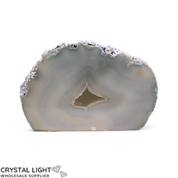 Grey Agate Cut Base Geode