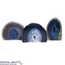 Geode Lots: Blue Agate Cut Base Geode Lot