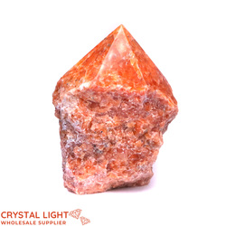 Cut Base Points: Orange Orchid Calcite Cut Base Point