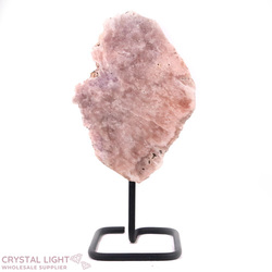 Pink Amethyst Slice on Stand