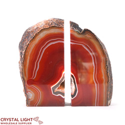 Orange Agate Bookends