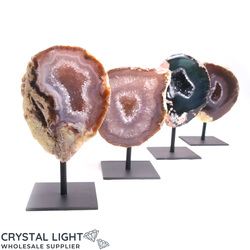 Display Pieces on Stand: Agate Geode on Stand