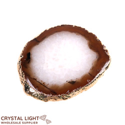 Agate Coaster (Gold Trim)