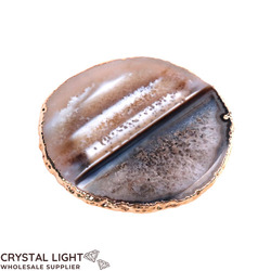 Coasters: Agate Coaster (Gold Trim)