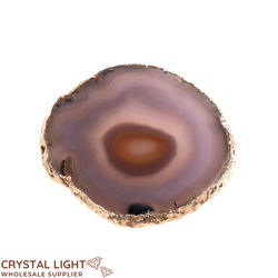 Coasters: Agate Coaster (Gold Trim)