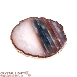 Agate Coaster (Gold Trim)