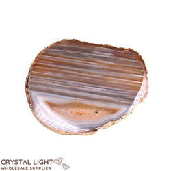 Agate Coaster (Gold Trim)