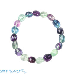 Rainbow Fluorite Tumble Bracelet