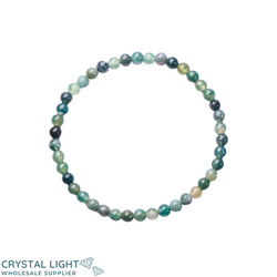 Moss Agate Bracelet 4mm