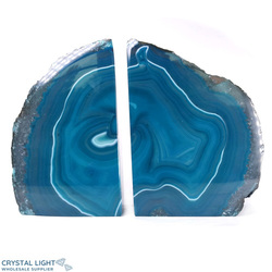 Bookends: Teal Agate Bookend