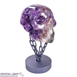 Amethyst Skull on Rotating Stand