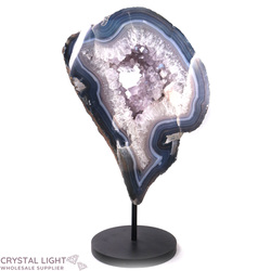 Amethyst Agate Druse Slice on Stand