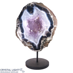 Amethyst Agate Druse Slice on Stand