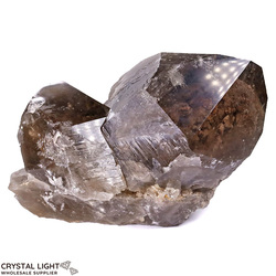 Individual Natural Points: Golden Rutilated Lodolite Natural Twin Point