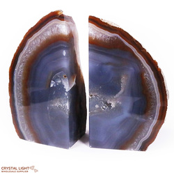 Natural Agate Bookends