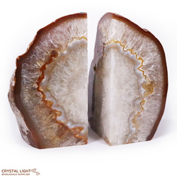 Bookends: Carnelian & Quartz Bookends