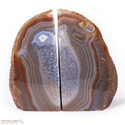 Natural Banded Agate Bookends