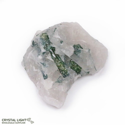 Green Tourmaline on Quartz&nbsp;