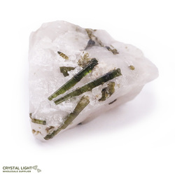 Green Tourmaline in Quartz