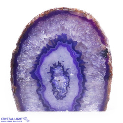 Agate Geodes: Purple Agate Cut Base Large