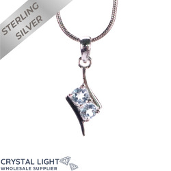 Blue Topaz Twin Stud Pendant