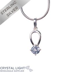 Blue Topaz Loop Pendant